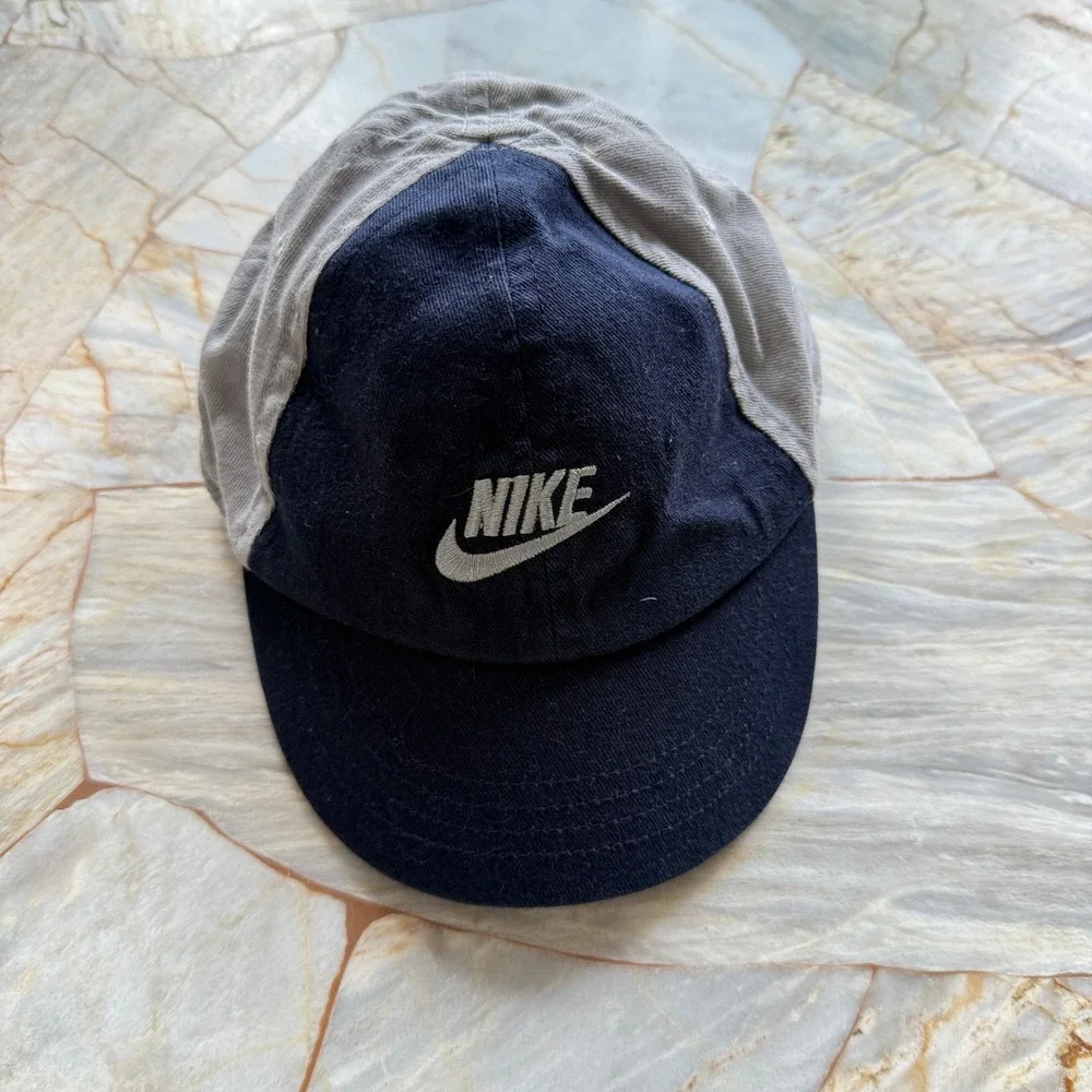 Nike‎ Newborn Baseball Cap Blue Gray Logo Cotton Baby Hat